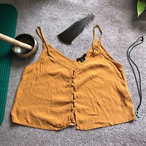 Button Up Cropped Tank Top!!